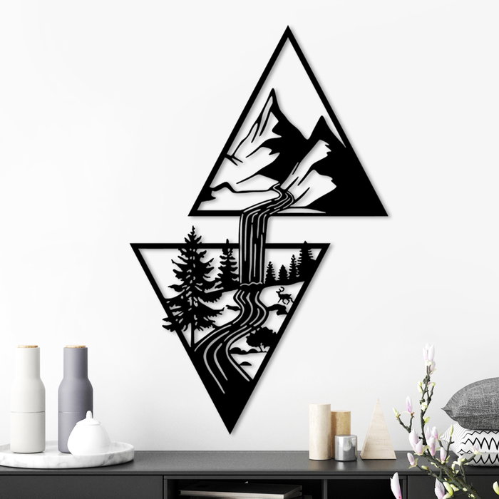 Wallity Cassade Accesorio Decorativo de Pared de Metal Negro Wallity Cassade Accesorio Decorativo de Pared de Metal Negro